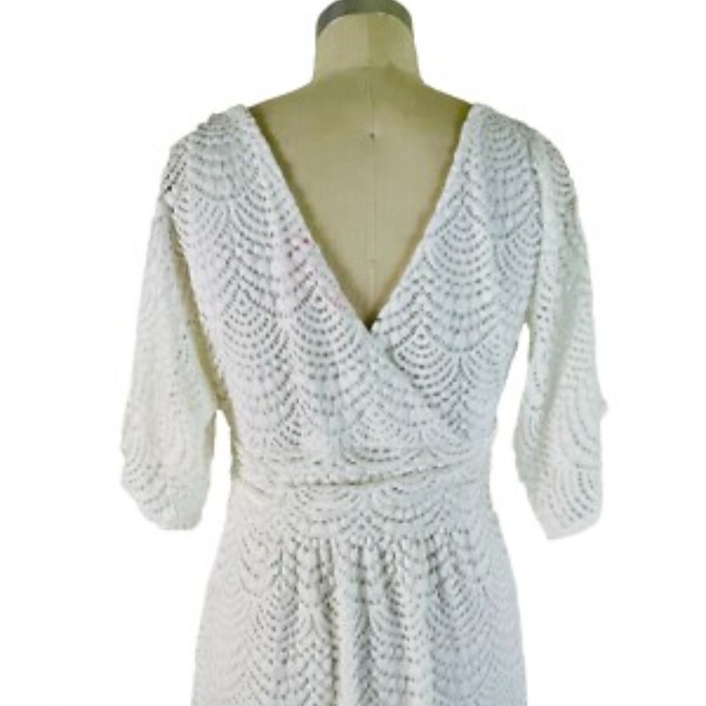Lilly Pulitzer Ivory Crochet Wrap-Back Maxi Dress